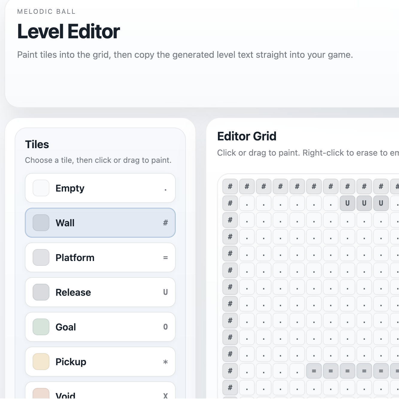 Ball Drop Level Editor